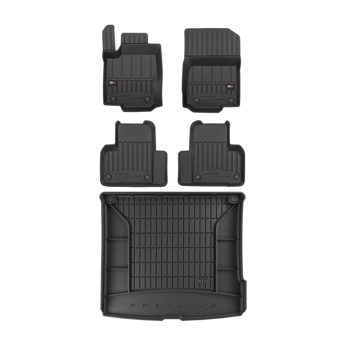 Mercedes ML Floor-Trunk Mats - Omac - 3D Premium - Black - '11-'15 Mercedes ML Floor-Trunk Mats - Omac - 3D Premium - Black - '11-'15